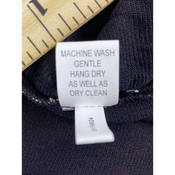 Kay Unger Y2K Medium Cinched Ruched Waist Multicolor Abstract Print Ruffled Top - Picture 8 of 15